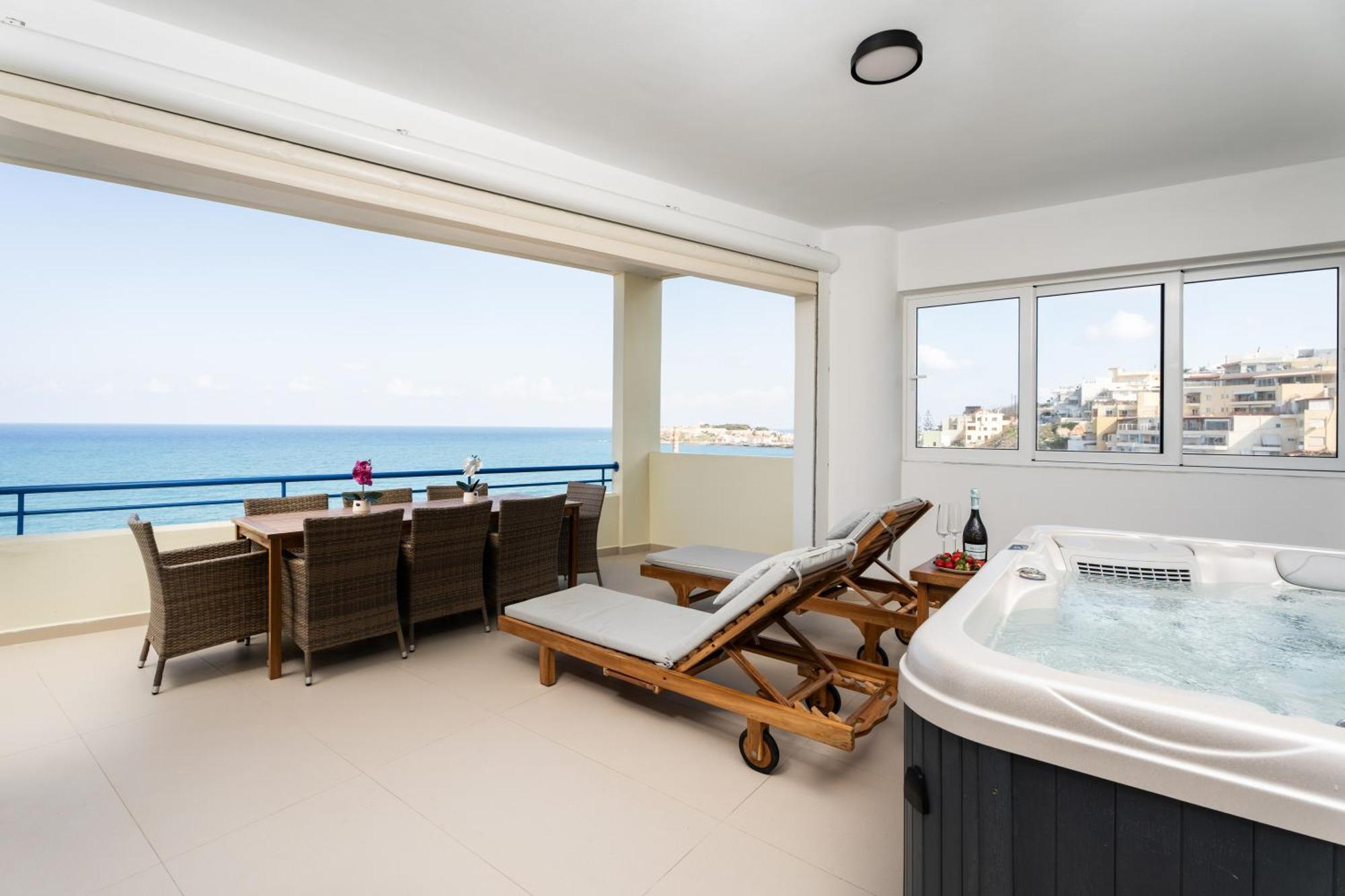 Secret View Apartment, With Private Jacuzzi Ретимно Екстериор снимка